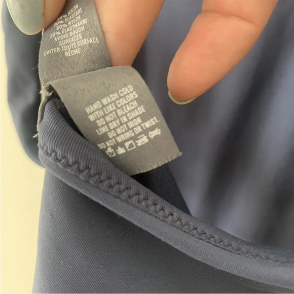 Aerie Swim One Piece High Leg Side Cut Out One Piece Swimsuit S Blue Low Back - Picture 12 of 12